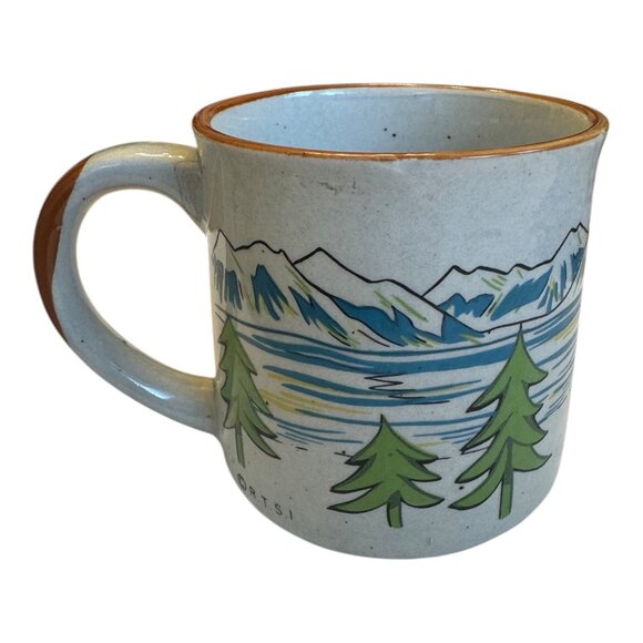 ©️R.T.S.I.  Vintage Lake Tahoe Ceramic Mug With Mountain & Forest Design - Picture 2 of 8